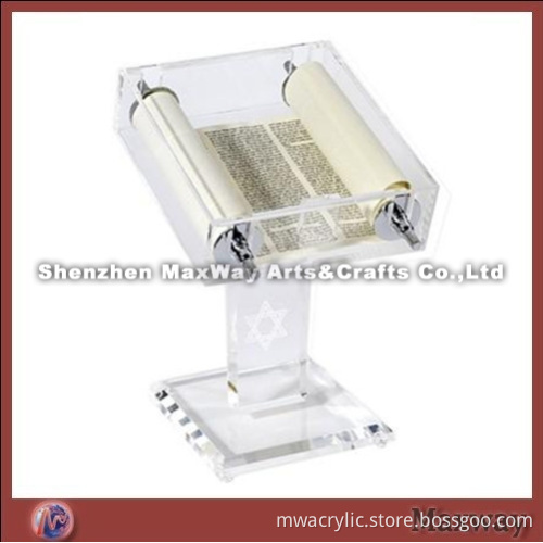 Crystal Slap-up Decent Acrylic Brochure/Book/Picture Scroll Display Holder/Stand/Showcase